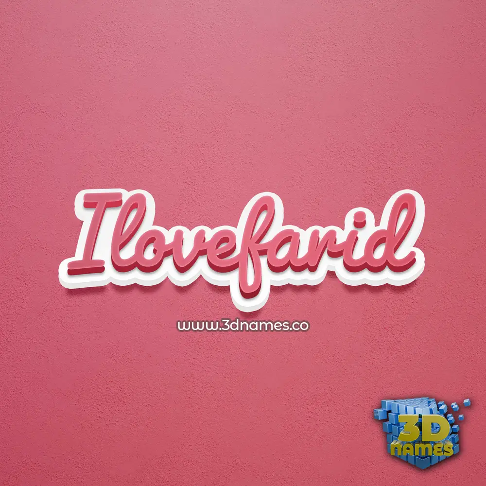 ilovefarid in Red Scribble style - 3D name wallpaper ilovefarid in Red Scribble style - 3D name wallpaper