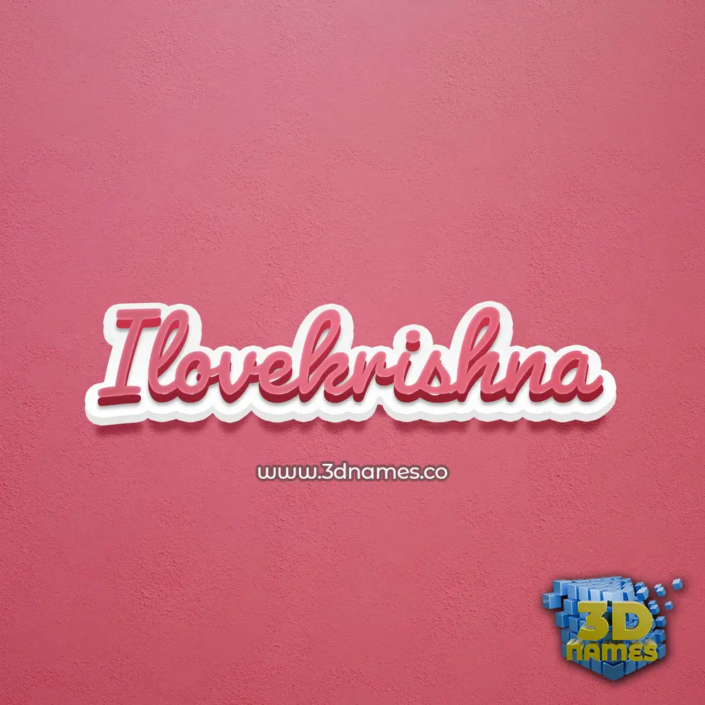 ilovekrishna in Red Scribble style - 3D name wallpaper ilovekrishna in Red Scribble style - 3D name wallpaper