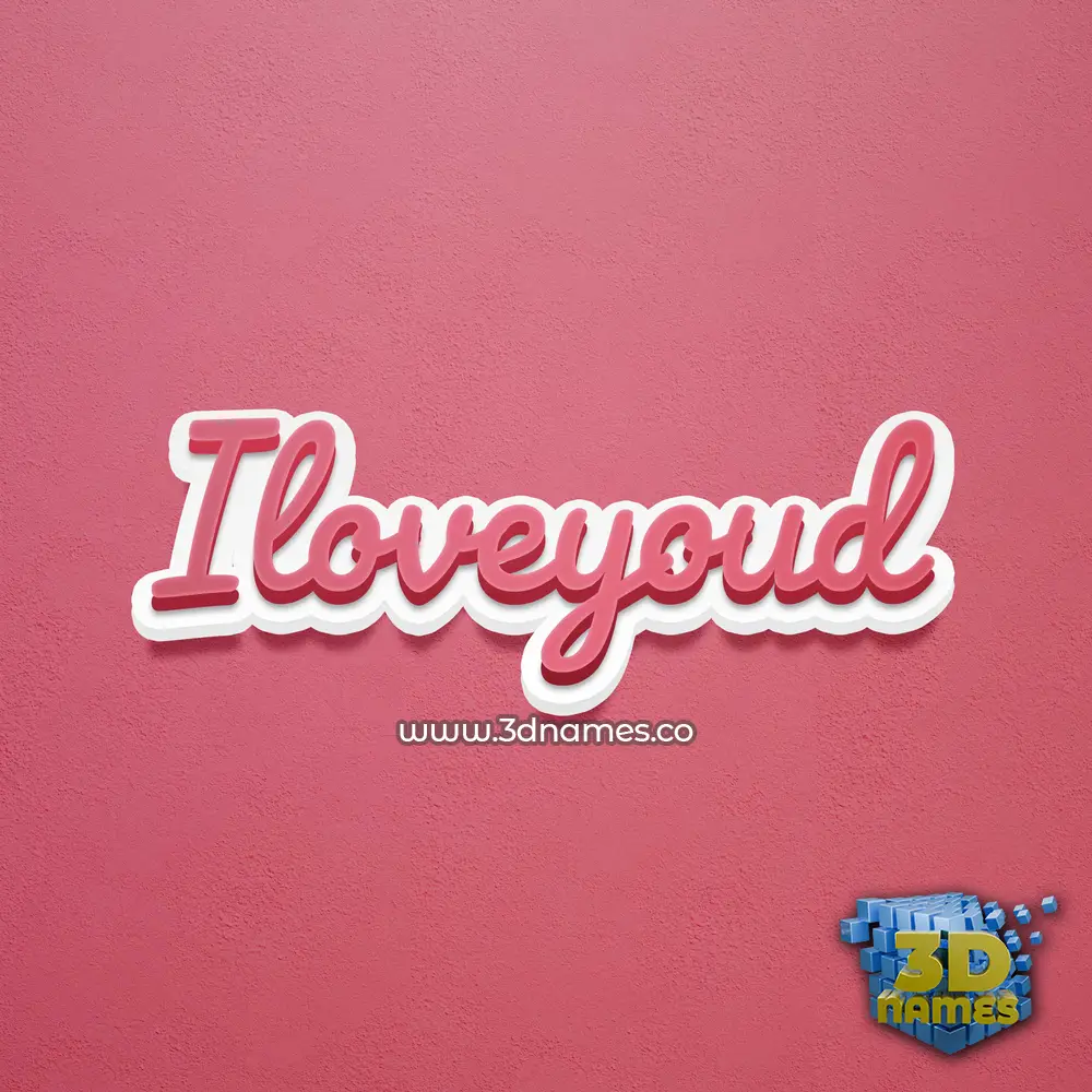 iloveyoud in Red Scribble style - 3D name wallpaper iloveyoud in Red Scribble style - 3D name wallpaper