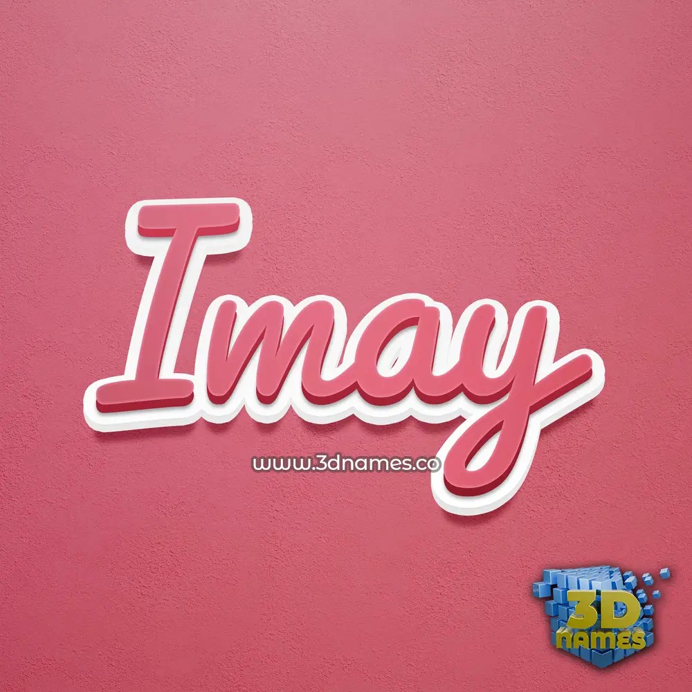 imay in Red Scribble style - 3D name wallpaper
