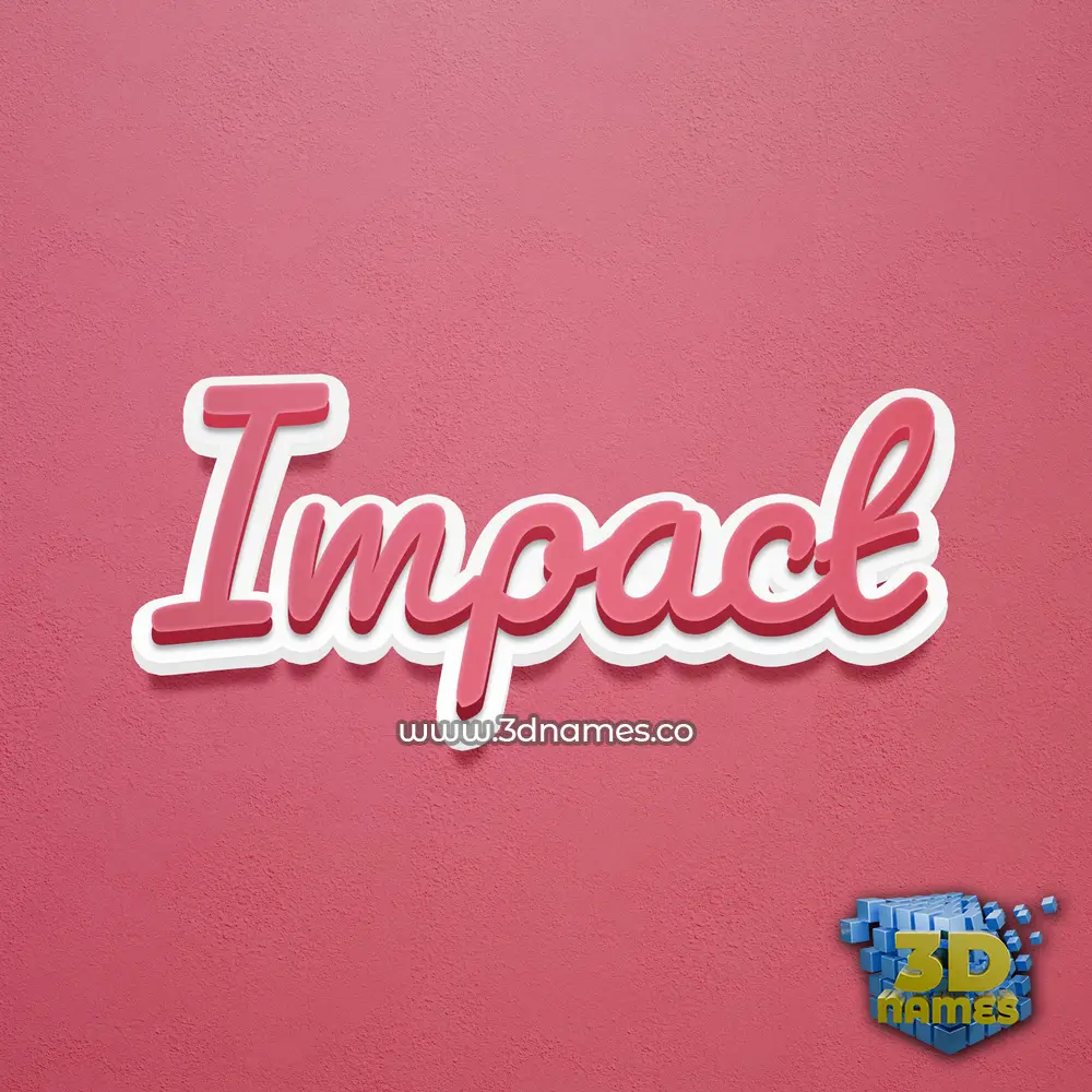 impact in Red Scribble style - 3D name wallpaper impact in Red Scribble style - 3D name wallpaper