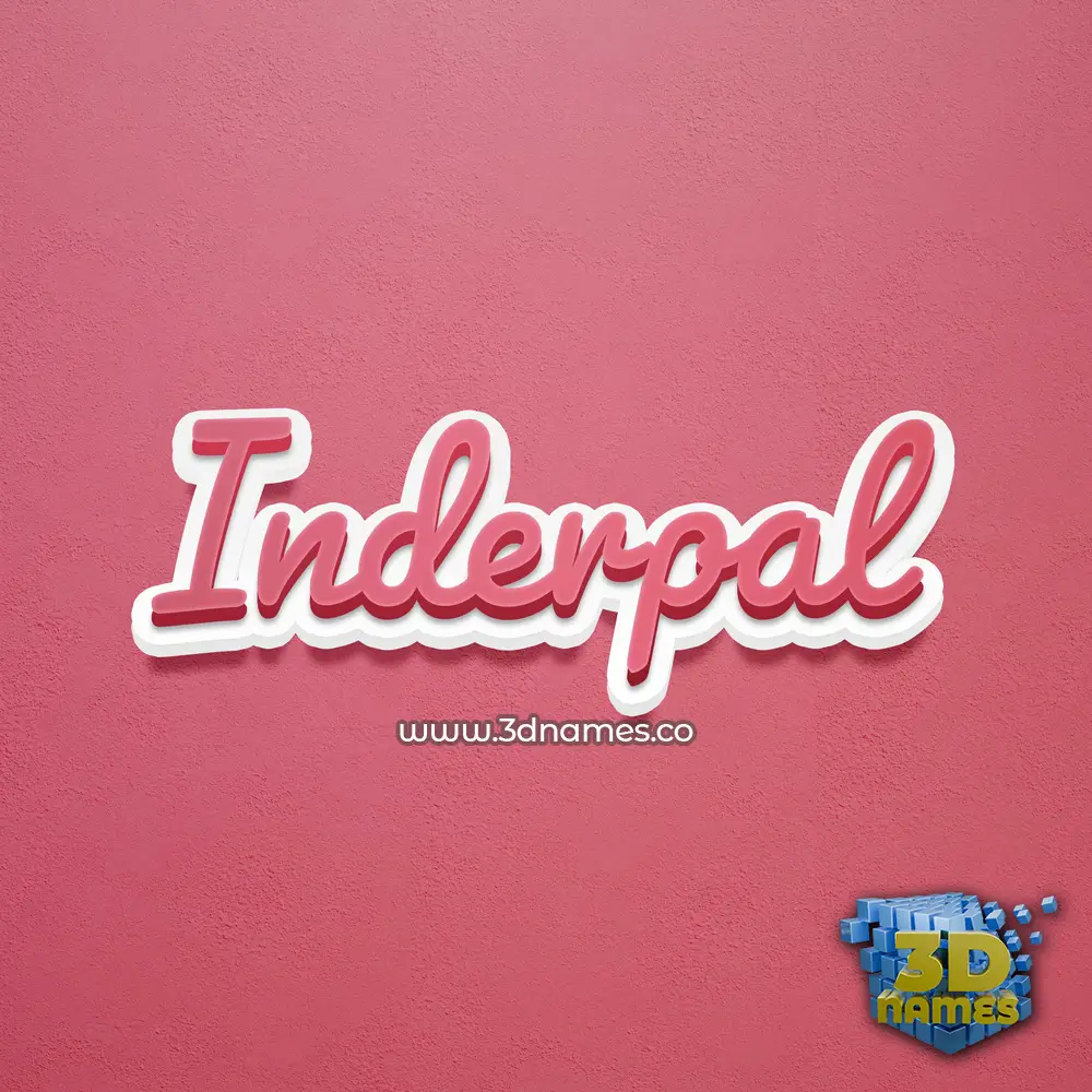 inderpal in Red Scribble style - 3D name wallpaper
