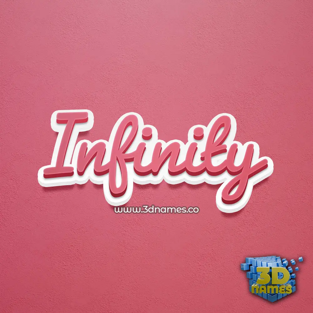 infinity in Red Scribble style - 3D name wallpaper infinity in Red Scribble style - 3D name wallpaper