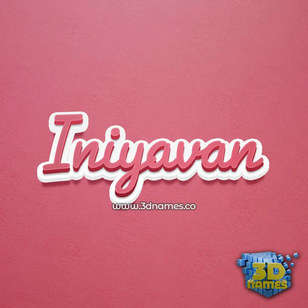 iniyavan in Red Scribble style - 3D name wallpaper iniyavan in Red Scribble style - 3D name wallpaper