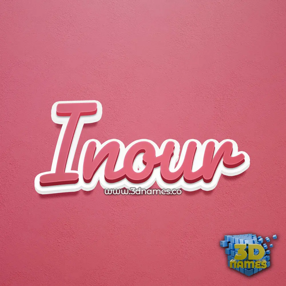 inour in Red Scribble style - 3D name wallpaper inour in Red Scribble style - 3D name wallpaper