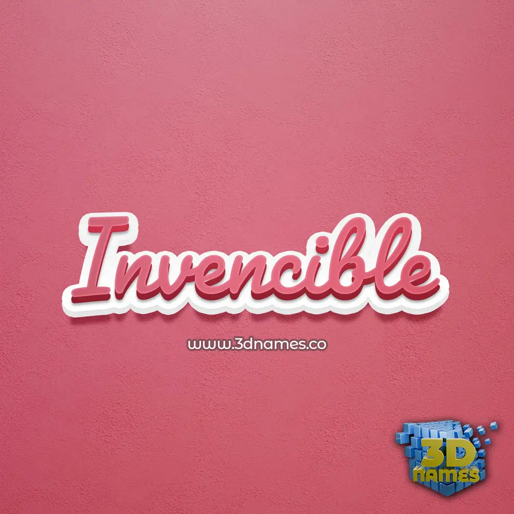 invencible in Red Scribble style - 3D name wallpaper invencible in Red Scribble style - 3D name wallpaper