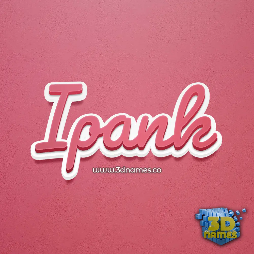 ipank in Red Scribble style - 3D name wallpaper ipank in Red Scribble style - 3D name wallpaper