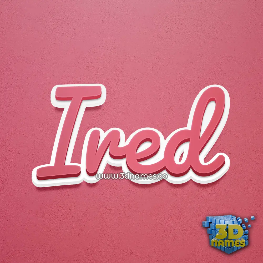 ired in Red Scribble style - 3D name wallpaper ired in Red Scribble style - 3D name wallpaper