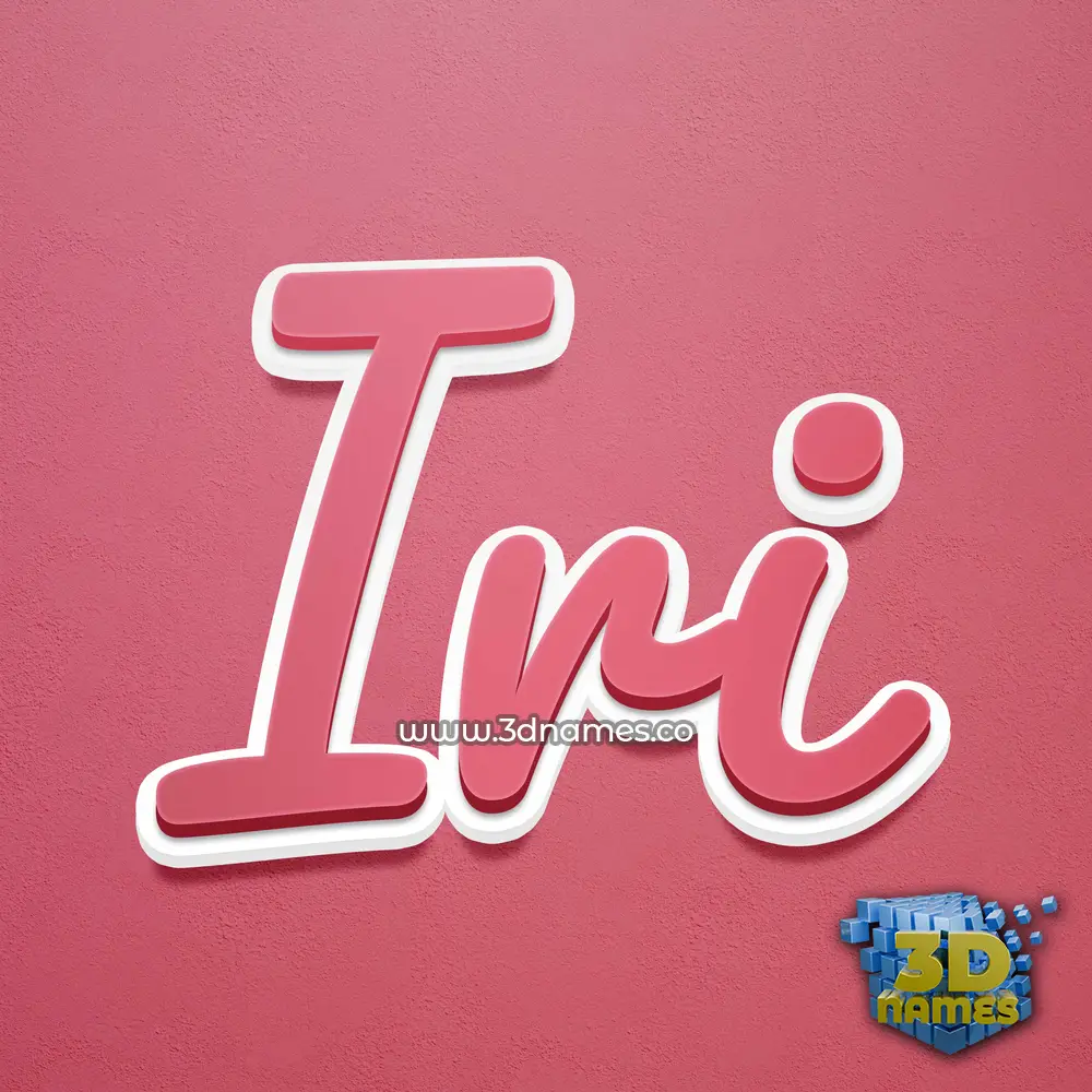 iri in Red Scribble style - 3D name wallpaper