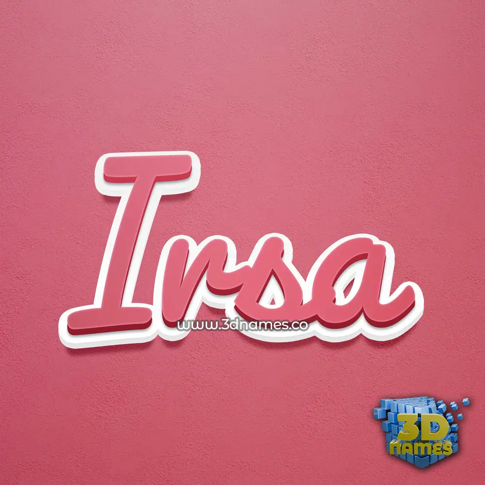 irsa in Red Scribble style - 3D name wallpaper irsa in Red Scribble style - 3D name wallpaper