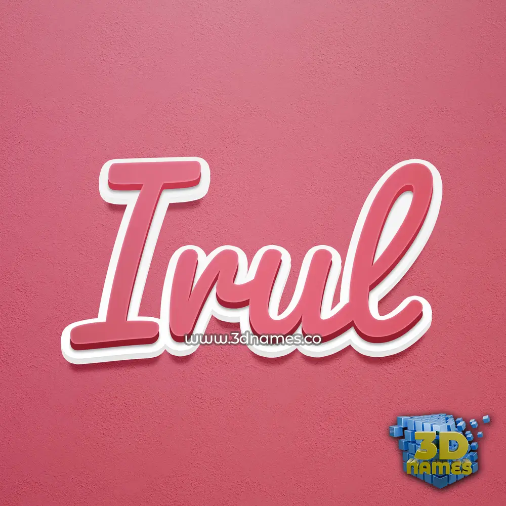 irul in Red Scribble style - 3D name wallpaper irul in Red Scribble style - 3D name wallpaper
