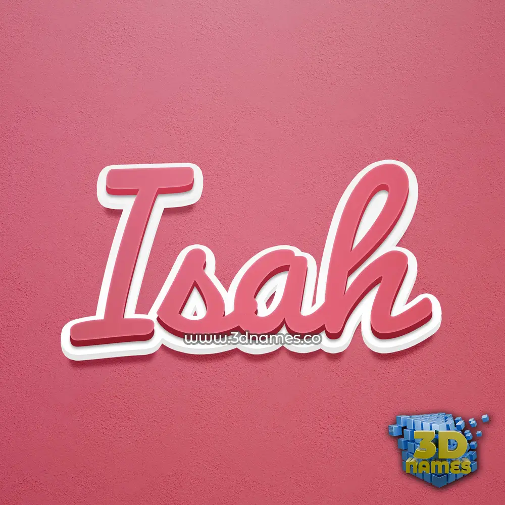 isah in Red Scribble style - 3D name wallpaper isah in Red Scribble style - 3D name wallpaper