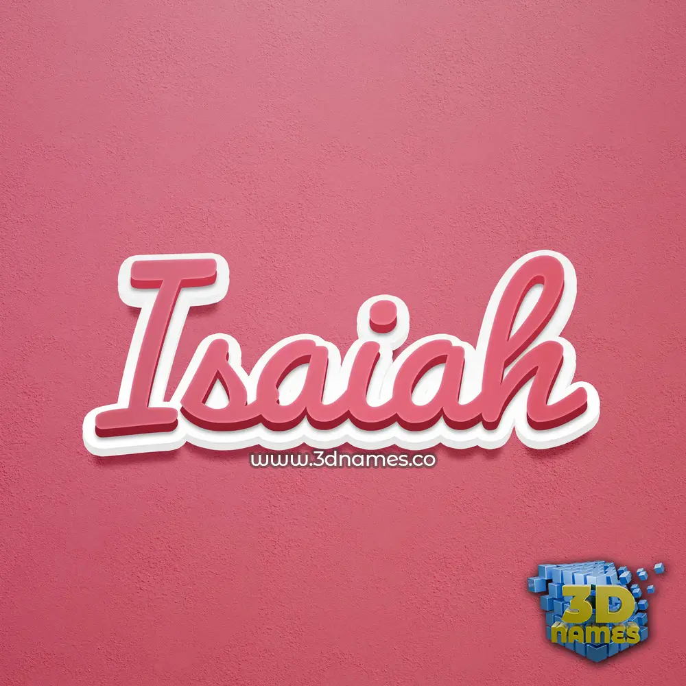 isaiah in Red Scribble style - 3D name wallpaper