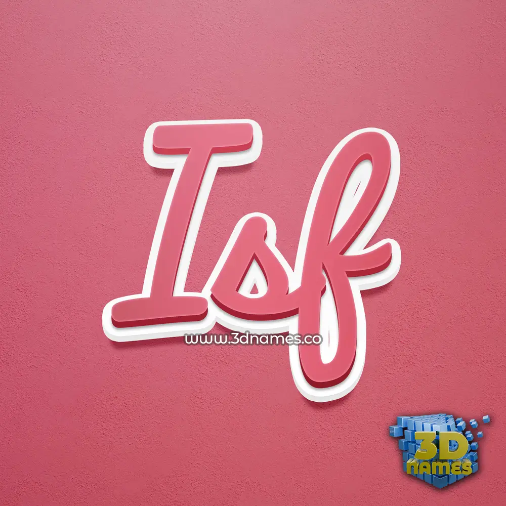 isf in Red Scribble style - 3D name wallpaper isf in Red Scribble style - 3D name wallpaper