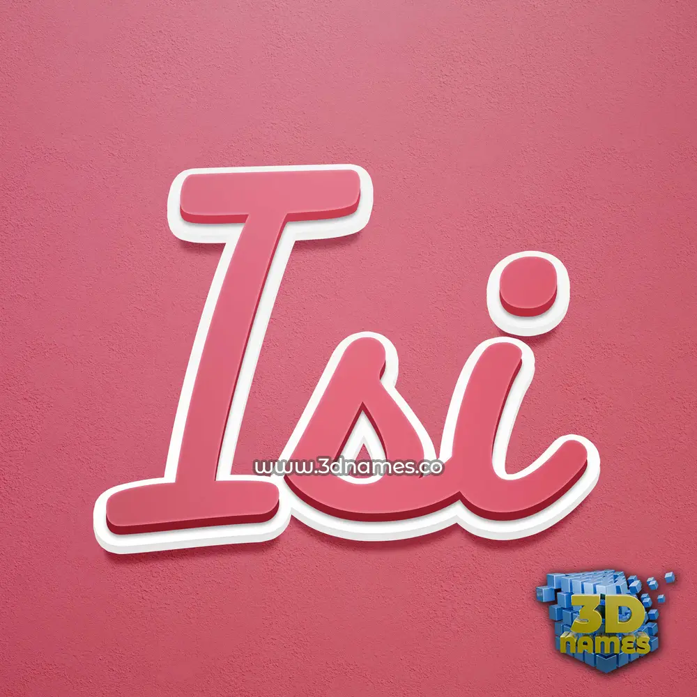isi in Red Scribble style - 3D name wallpaper isi in Red Scribble style - 3D name wallpaper