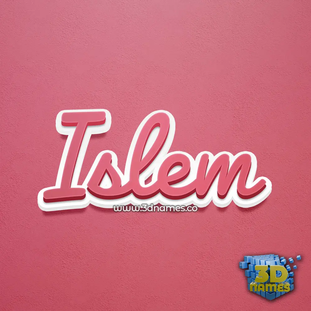 islem in Red Scribble style - 3D name wallpaper islem in Red Scribble style - 3D name wallpaper