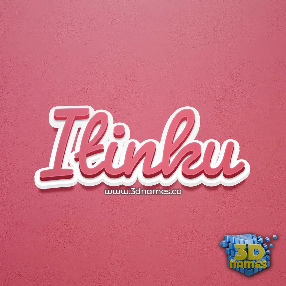 itinku in Red Scribble style - 3D name wallpaper