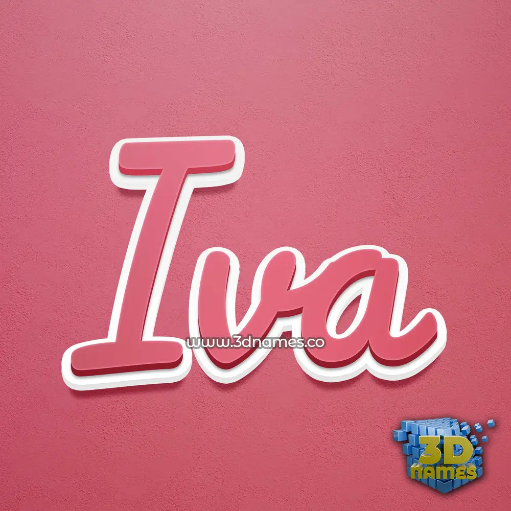 iva in Red Scribble style - 3D name wallpaper iva in Red Scribble style - 3D name wallpaper
