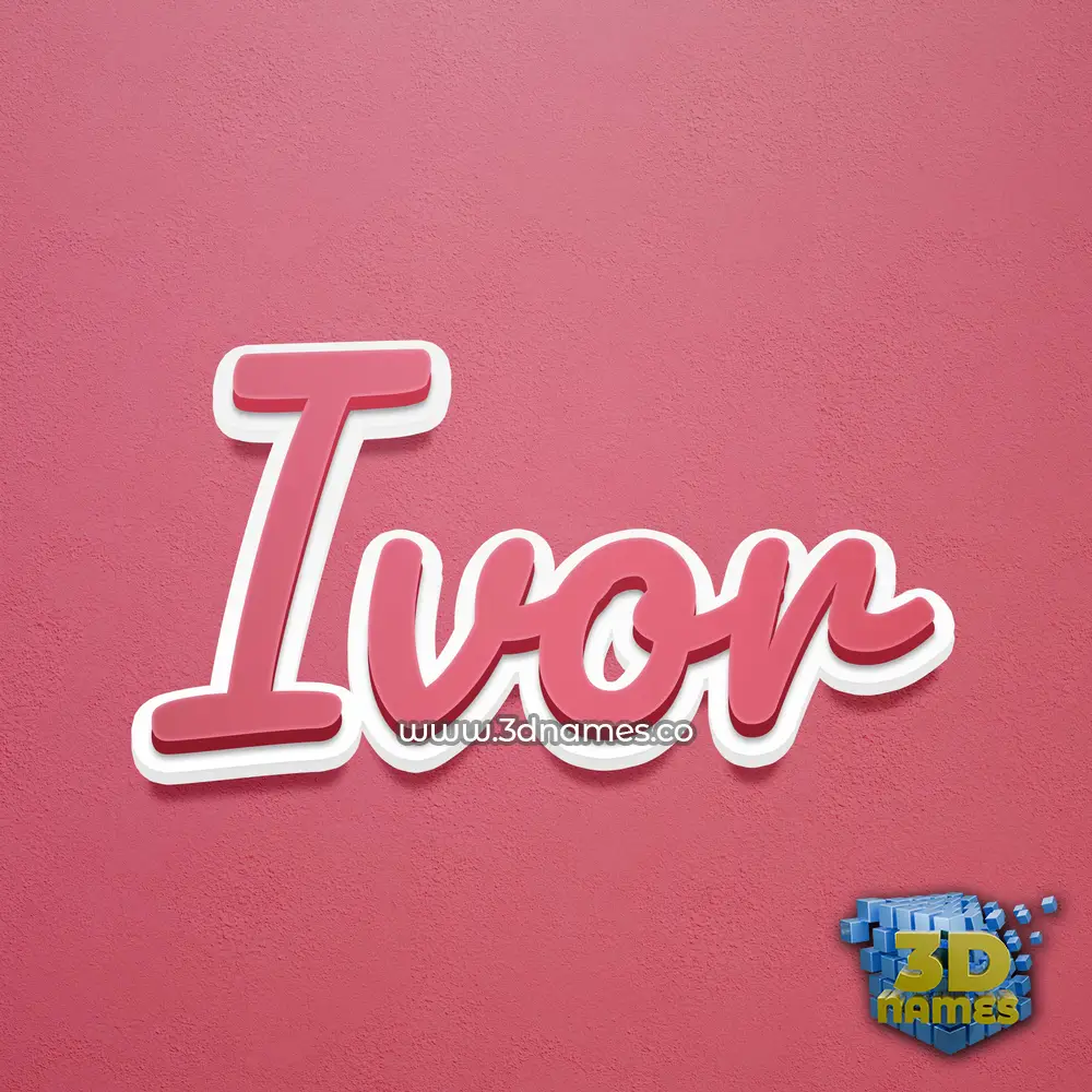 ivor in Red Scribble style - 3D name wallpaper ivor in Red Scribble style - 3D name wallpaper