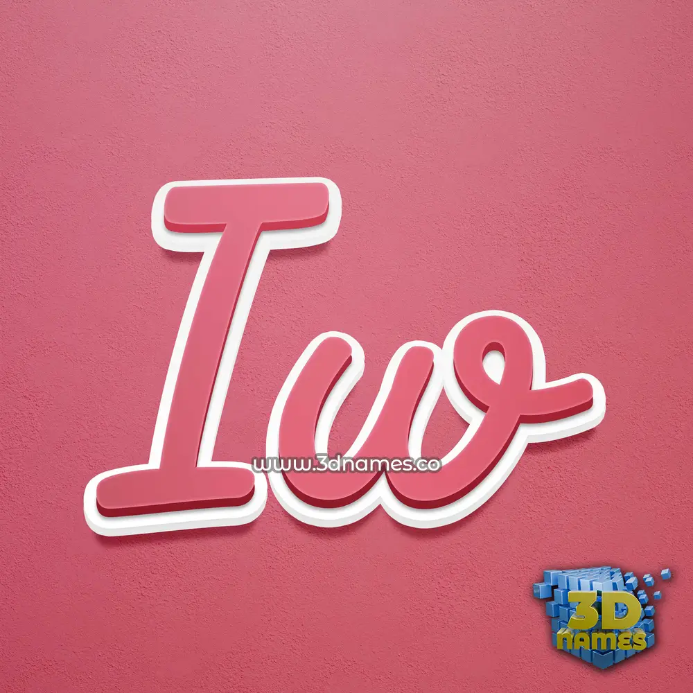 iw in Red Scribble style - 3D name wallpaper iw in Red Scribble style - 3D name wallpaper