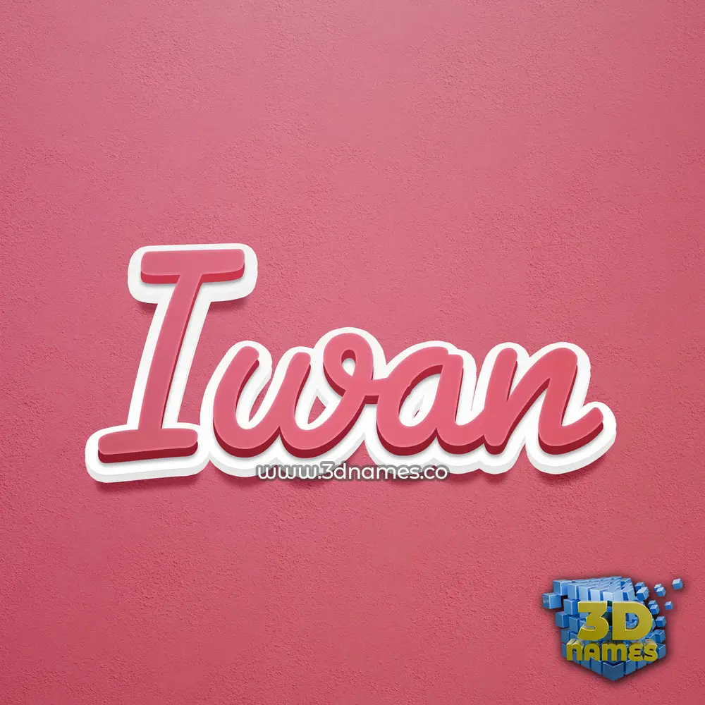 iwan in Red Scribble style - 3D name wallpaper iwan in Red Scribble style - 3D name wallpaper