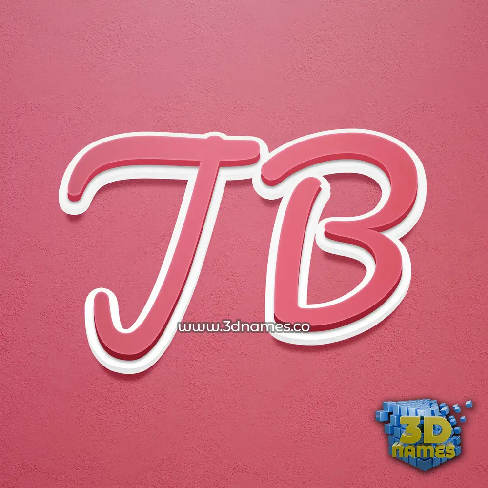 j b in Red Scribble style - 3D name wallpaper j b in Red Scribble style - 3D name wallpaper