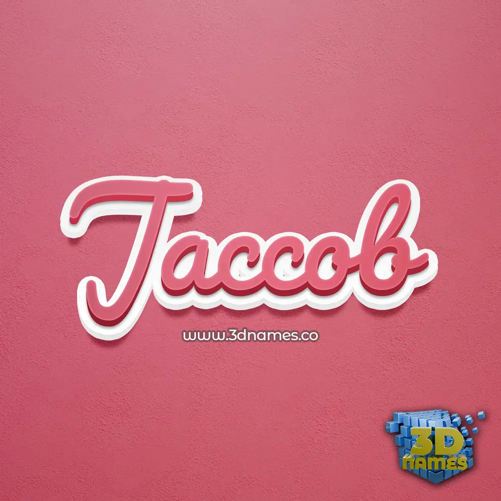 jaccob in Red Scribble style - 3D name wallpaper