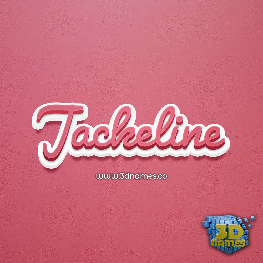 jackeline in Red Scribble style - 3D name wallpaper