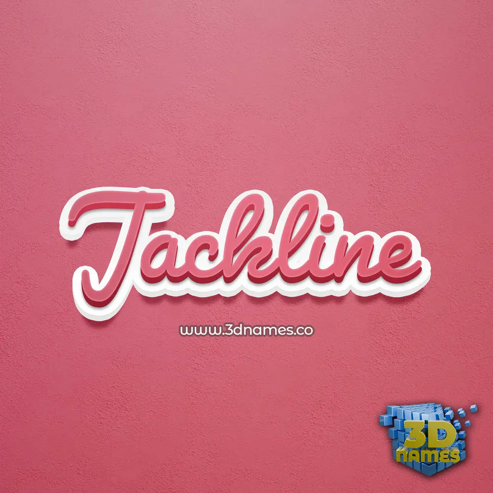 jackline in Red Scribble style - 3D name wallpaper