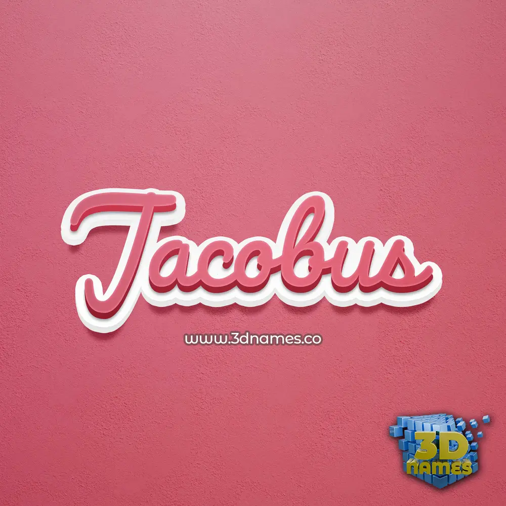 jacobus in Red Scribble style - 3D name wallpaper