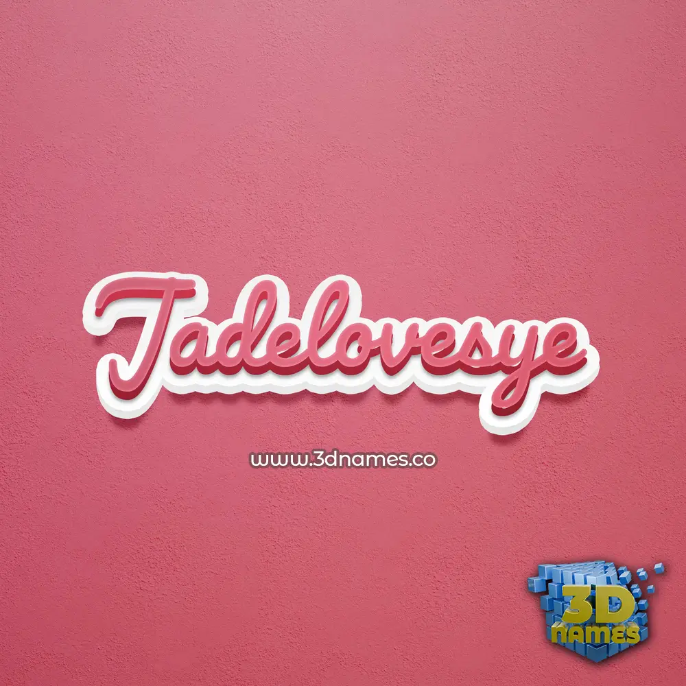 jadelovesye in Red Scribble style - 3D name wallpaper