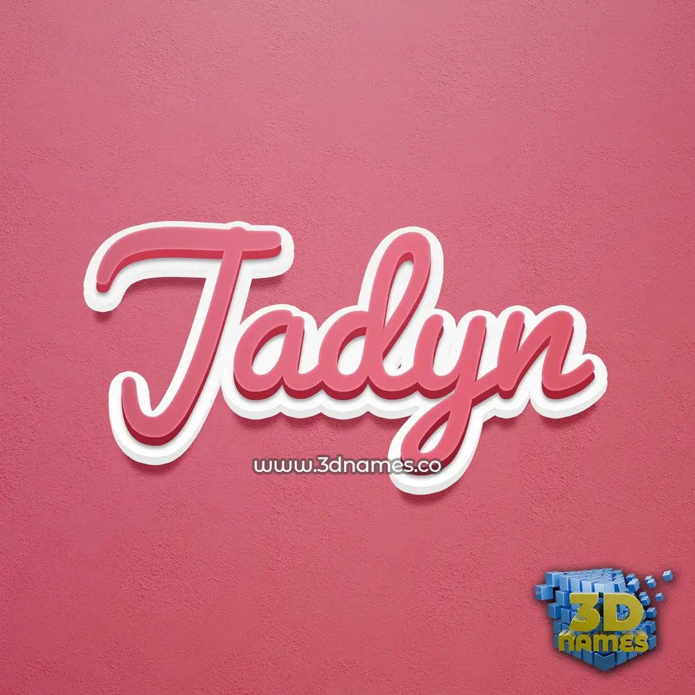 jadyn in Red Scribble style - 3D name wallpaper