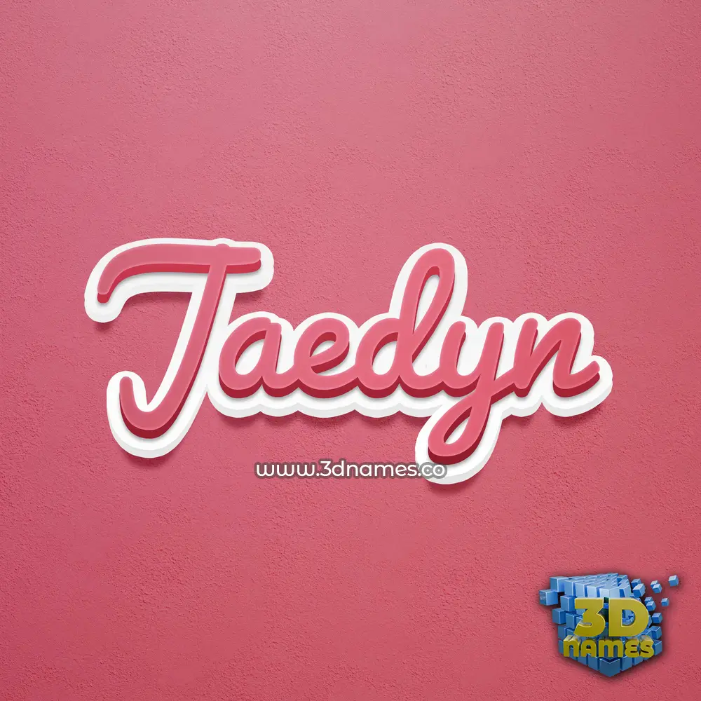 jaedyn in Red Scribble style - 3D name wallpaper
