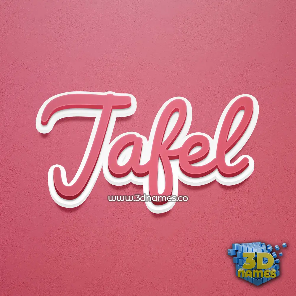 jafel in Red Scribble style - 3D name wallpaper