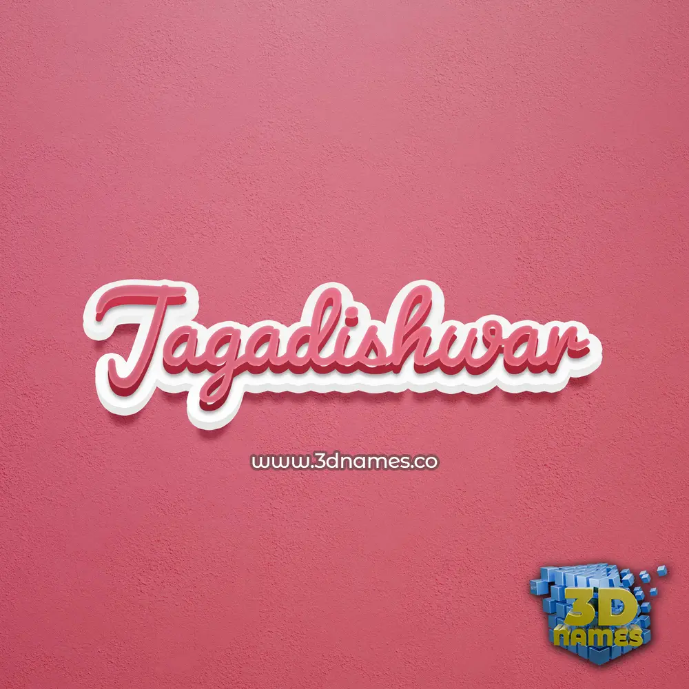 jagadishwar in Red Scribble style - 3D name wallpaper