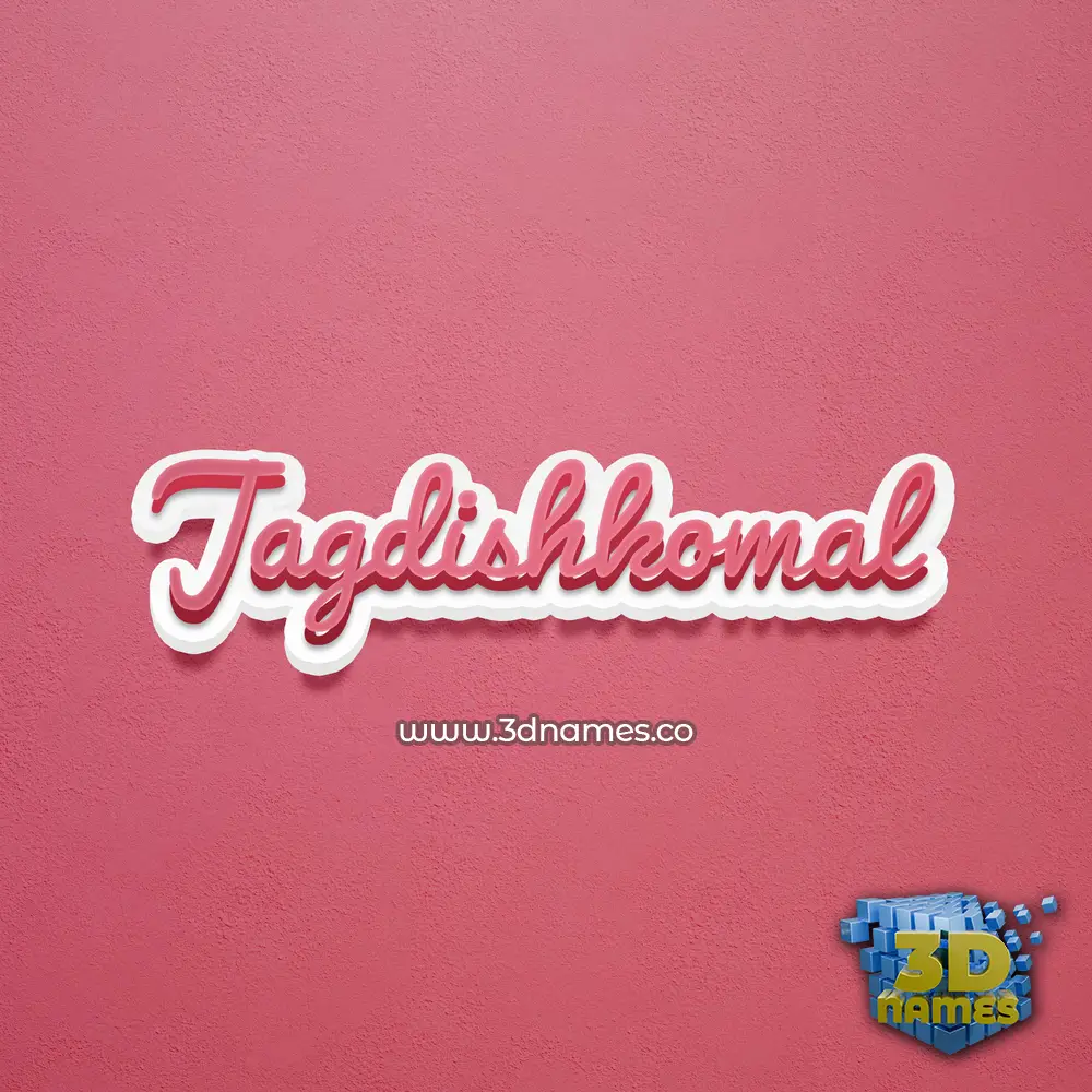 jagdishkomal in Red Scribble style - 3D name wallpaper