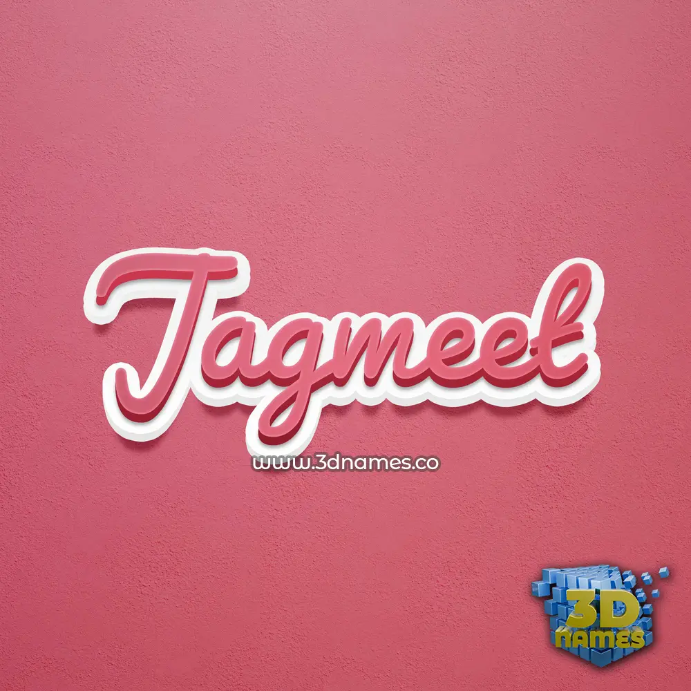jagmeet in Red Scribble style - 3D name wallpaper