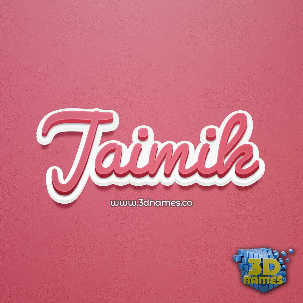 jaimik in Red Scribble style - 3D name wallpaper