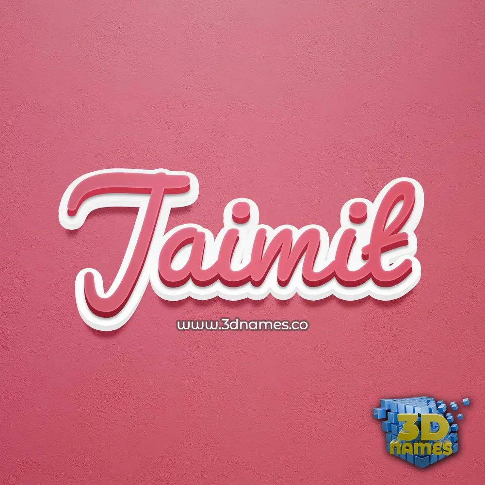 jaimit in Red Scribble style - 3D name wallpaper