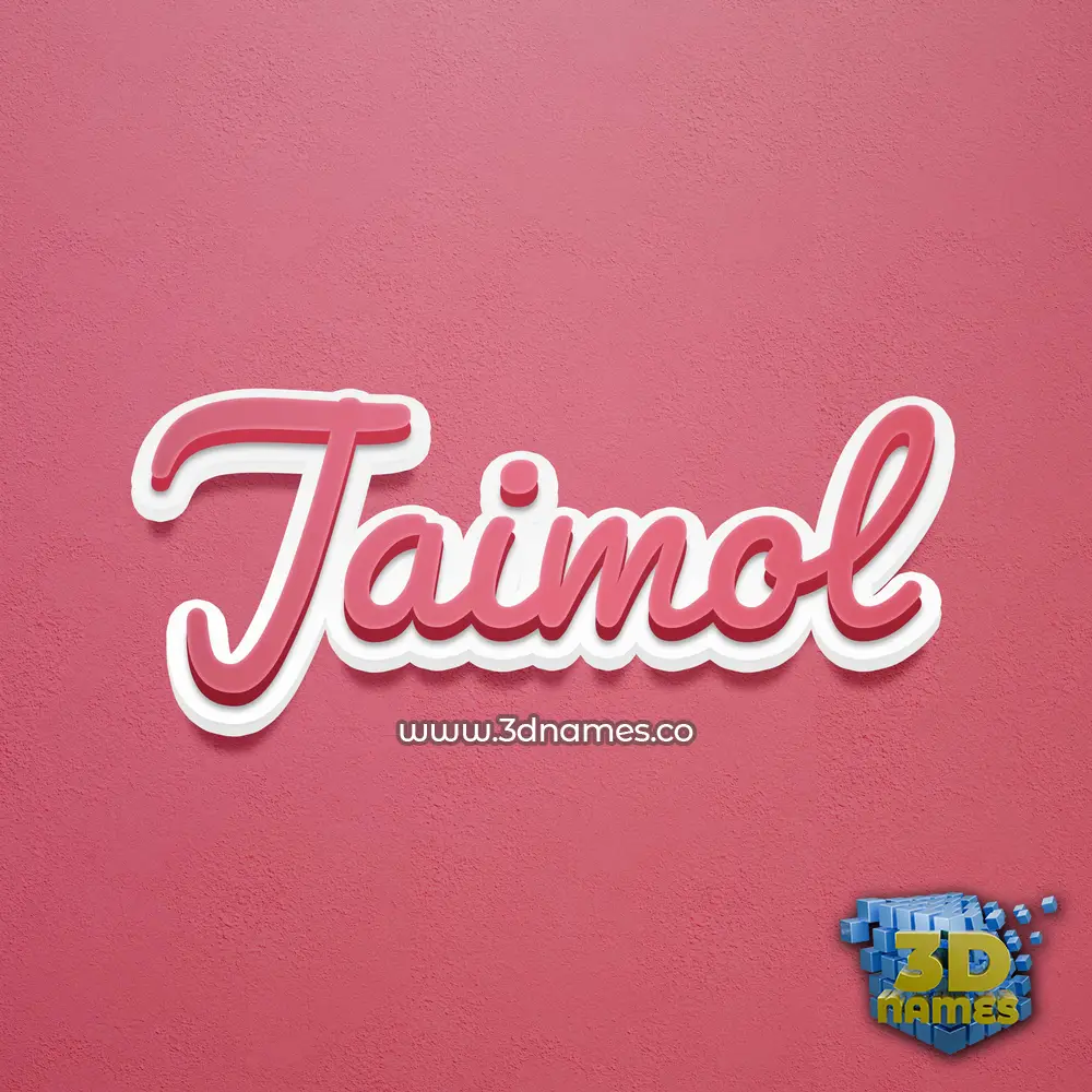 jaimol in Red Scribble style - 3D name wallpaper