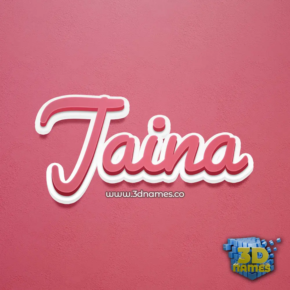 jaina in Red Scribble style - 3D name wallpaper