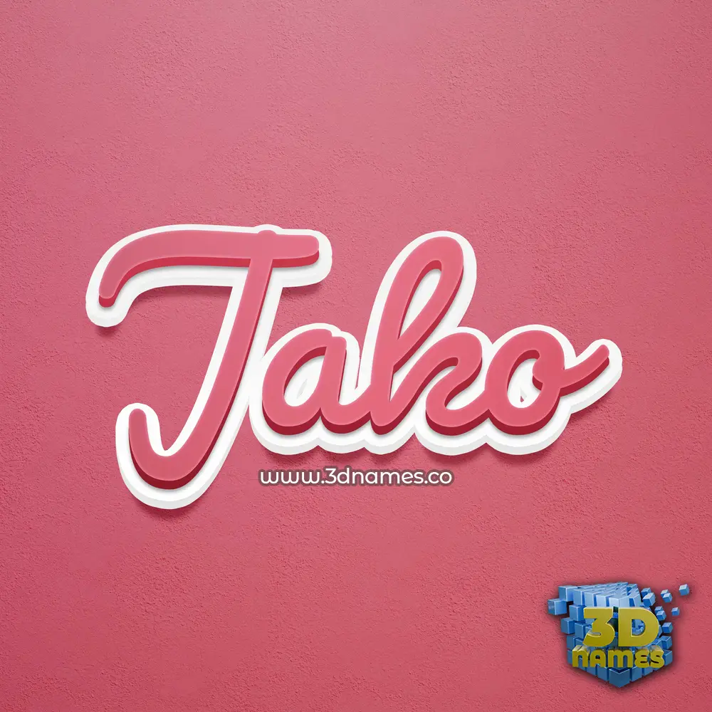 jako in Red Scribble style - 3D name wallpaper jako in Red Scribble style - 3D name wallpaper