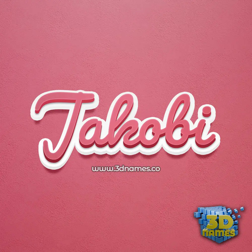 jakobi in Red Scribble style - 3D name wallpaper jakobi in Red Scribble style - 3D name wallpaper