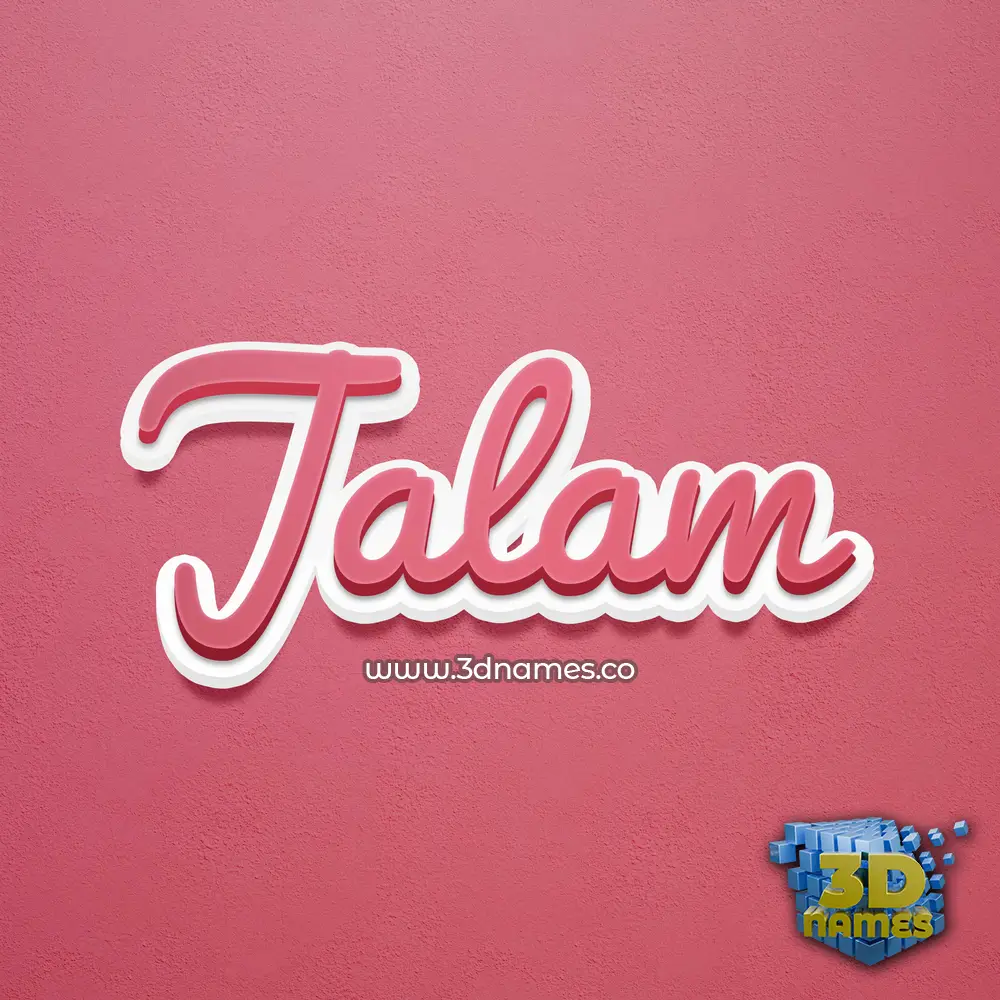 jalam in Red Scribble style - 3D name wallpaper