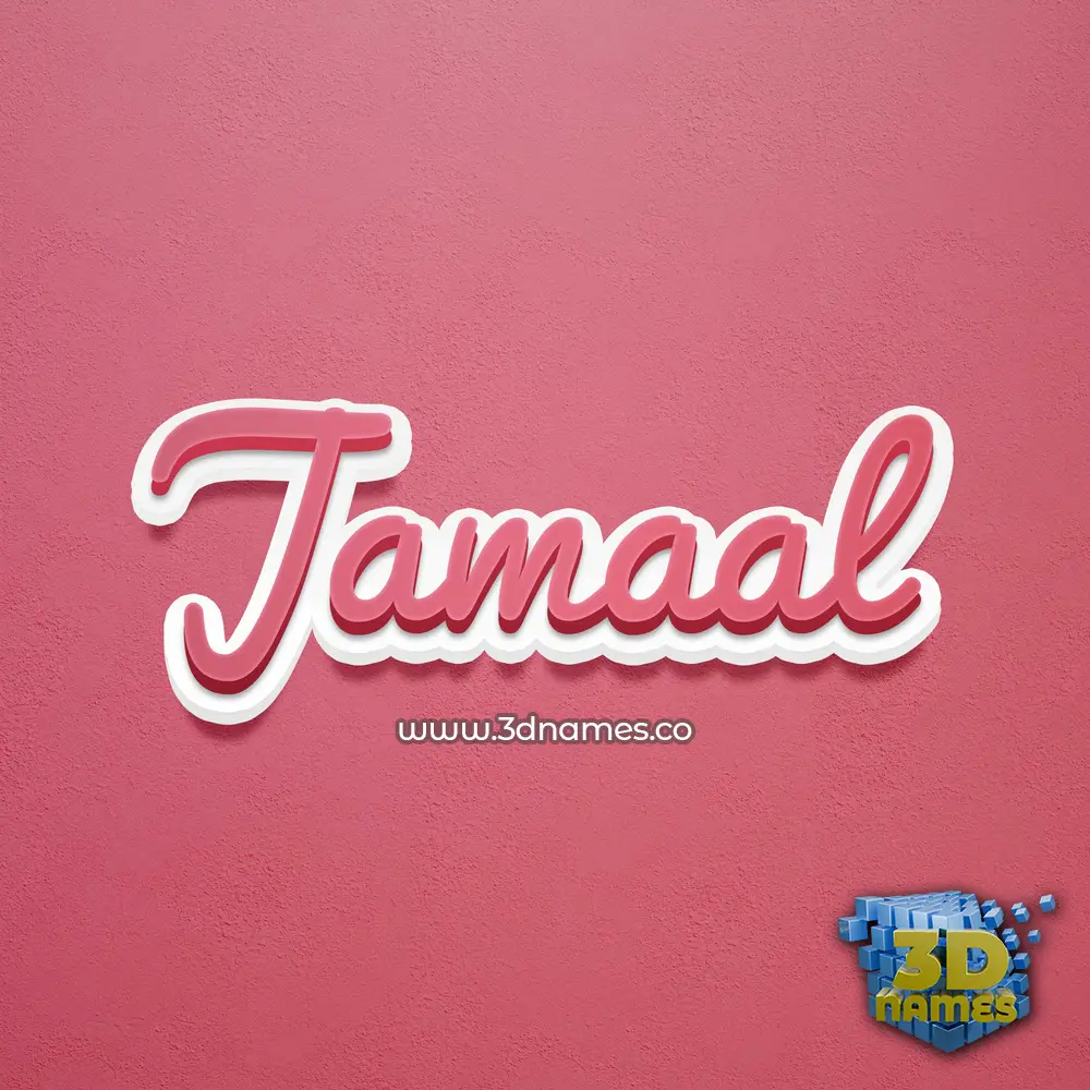 jamaal in Red Scribble style - 3D name wallpaper