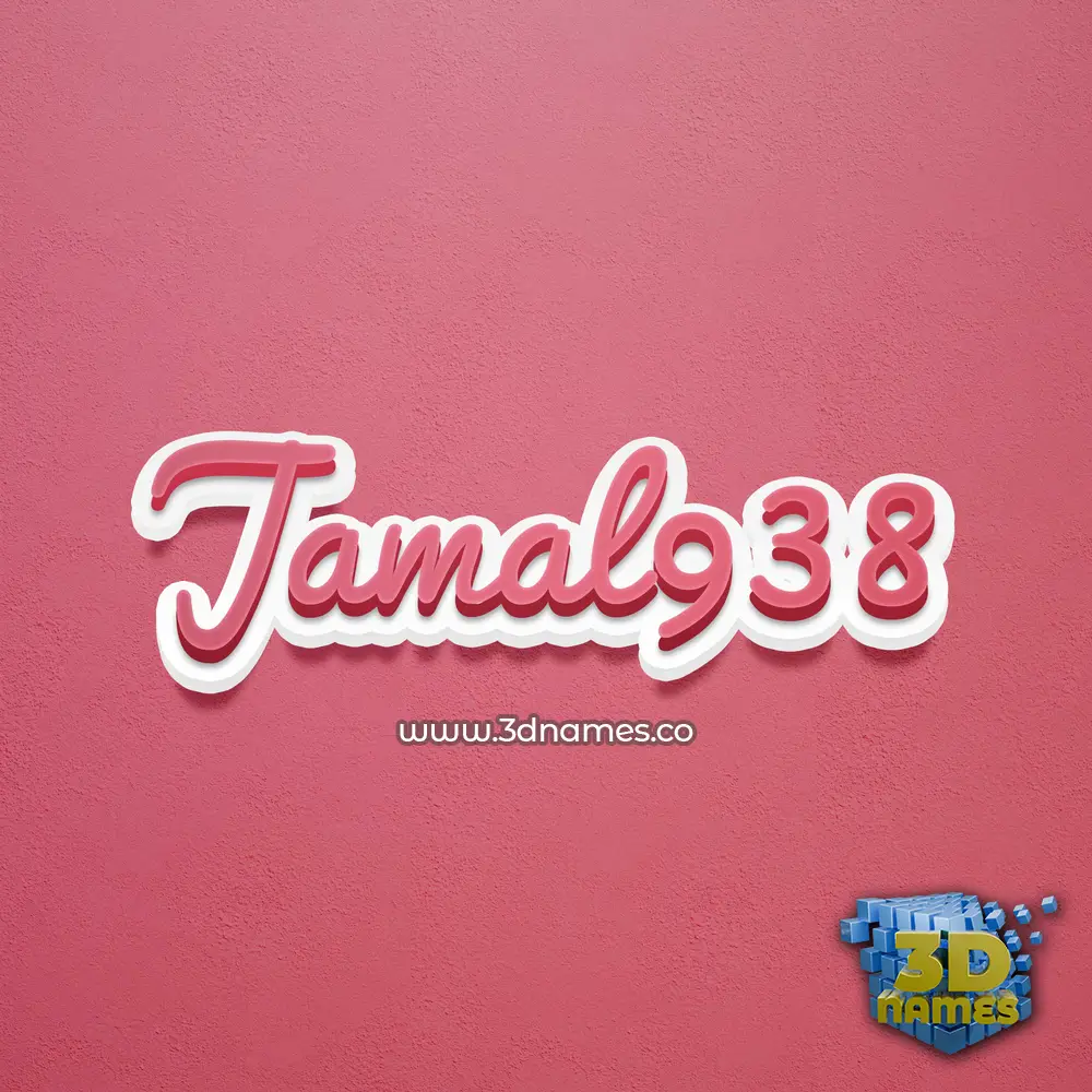 jamal938 in Red Scribble style - 3D name wallpaper