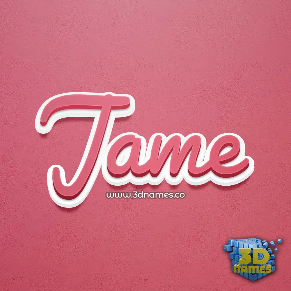 jame in Red Scribble style - 3D name wallpaper jame in Red Scribble style - 3D name wallpaper