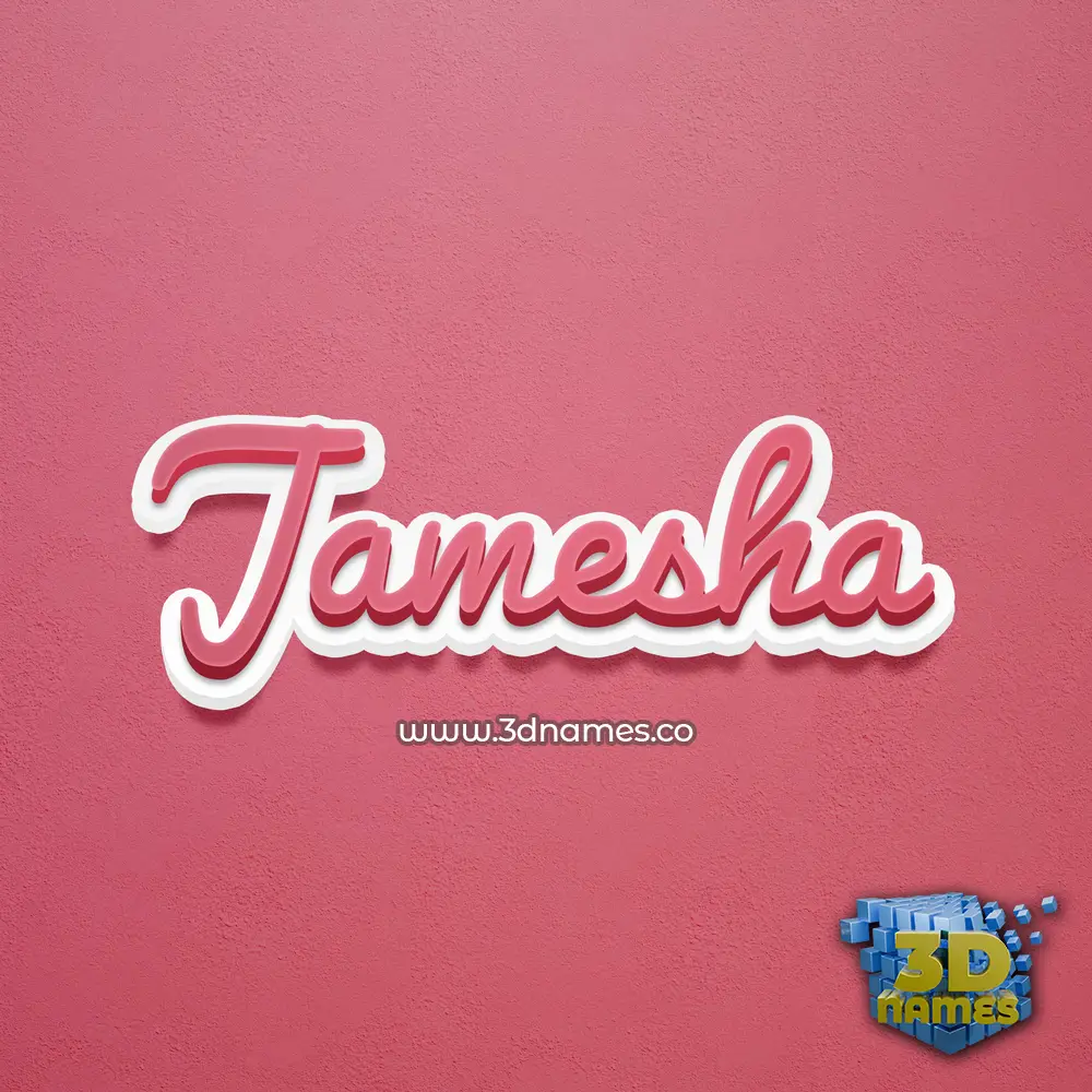 jamesha in Red Scribble style - 3D name wallpaper