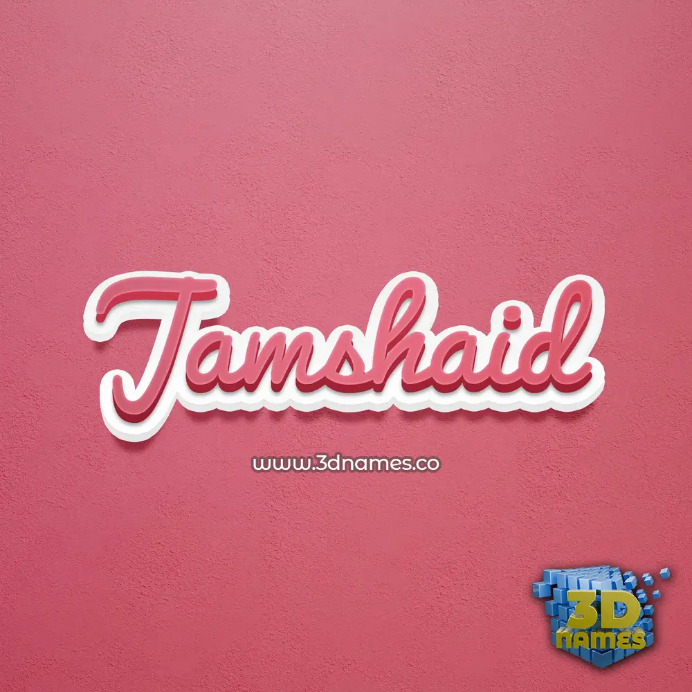 jamshaid in Red Scribble style - 3D name wallpaper