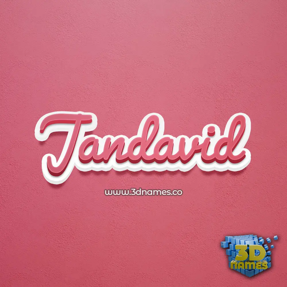 jandavid in Red Scribble style - 3D name wallpaper